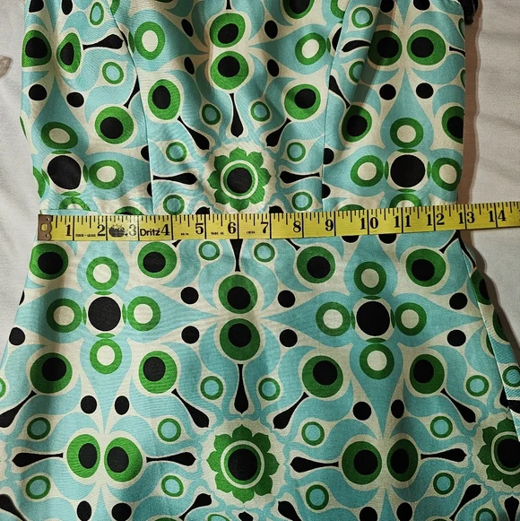 Kate Spade Solar Miriam Sheath Dress Silk Blend Blue Green Size 0 Spring Summer - Picture 11 of 13
